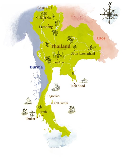 thailand climate map